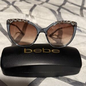 Bebe Black and Brown - Cat eye Embellished Sunglasses make an offer!